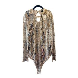 NWT 2XL Bodysuit Sequins Sexy